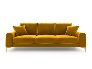 Keturvietė sofa Mazzini Sofas Madara, geltona/auksinės spalvos kaina ir informacija | Sofos | pigu.lt