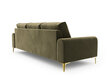 Keturvietė sofa Mazzini Sofas Madara, žalia/auksinės spalvos kaina ir informacija | Sofos | pigu.lt