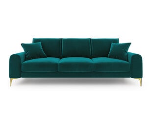 Keturvietė sofa Mazzini Sofas Madara, šviesiai žalia/auksinės spalvos kaina ir informacija | Sofos | pigu.lt