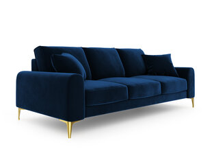 Keturvietė sofa Mazzini Sofas Madara, mėlyna/auksinės spalvos kaina ir informacija | Sofos | pigu.lt