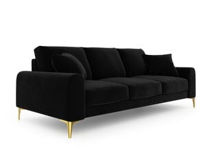 Keturvietė sofa Mazzini Sofas Madara, juoda/auksinės spalvos kaina ir informacija | Sofos | pigu.lt