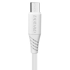 USB кабель для быстрой зарядки и передачи данных Dudao USB/micro 5А, 2 м, белый цена и информация | Кабели для телефонов | pigu.lt