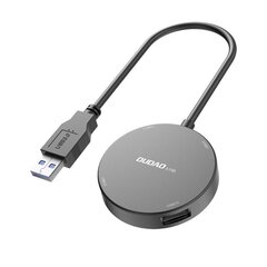 HUB переходник-разветвитель + кабель Dudao 4in1 USB - 1x USB 3.2 Gen 1 / 3x USB 2.0, черный (A15B) цена и информация | Адаптеры, USB-разветвители | pigu.lt