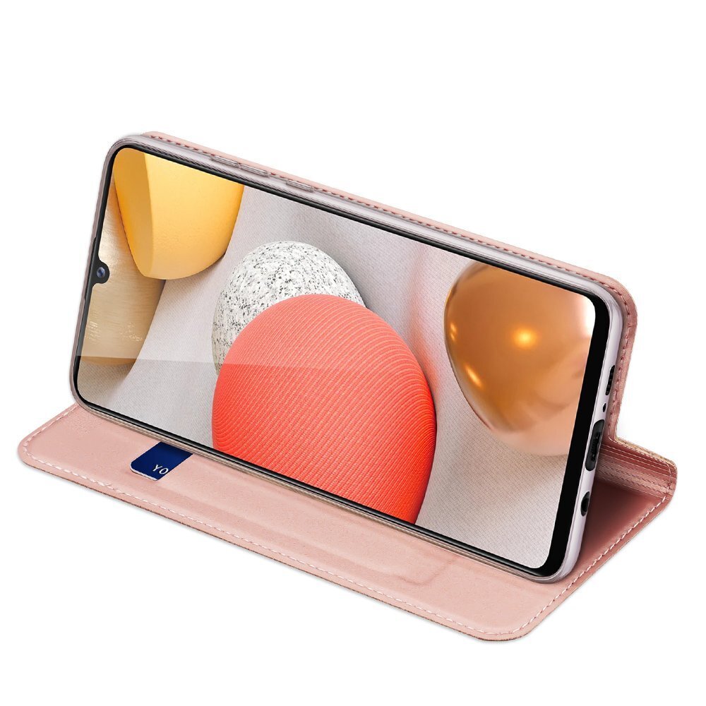 DUX DUCIS Skin Pro Bookcase type case for Samsung Galaxy A42 5G pink kaina ir informacija | Telefono dėklai | pigu.lt