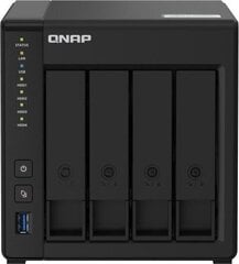 Qnap TS-451D2-4G kaina ir informacija | Išorinių kietųjų diskų dėklai | pigu.lt