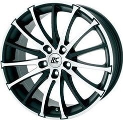 Rc-Design Rc18 Schwarz Matt Front Poliert 6.5R15 5X108/44 72.6 цена и информация | Литые диски | pigu.lt