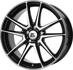 Rc-Design Rc22 Schwarz Front Poliert 6.5R16 4X100/45 63.4 kaina ir informacija | Ratlankiai | pigu.lt