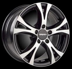 Carmani 9 Black polish 6.5R16 5X114.3/38 72.6 kaina ir informacija | Ratlankiai | pigu.lt