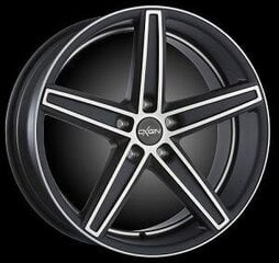 Oxigin 18 Black full polish matt 7.5R17 5X112/35 66.6 kaina ir informacija | Ratlankiai | pigu.lt