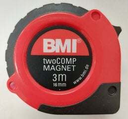 Рулетка BMI twoCOMP с магнитом (3 м) цена и информация | Механические инструменты | pigu.lt