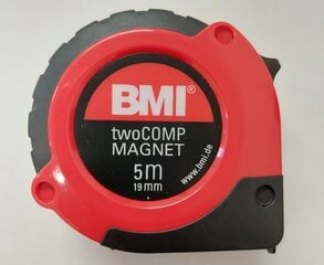 Рулетка BMI twoCOMP с магнитом (5 м) цена и информация | Механические инструменты | pigu.lt