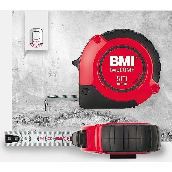 Ruletė BMI twoCOMP su magnetu (5 m) цена и информация | Mechaniniai įrankiai | pigu.lt