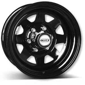 Dotz Dakar Black 7.0R16 5X114.3/36 66 kaina ir informacija | Ratlankiai | pigu.lt