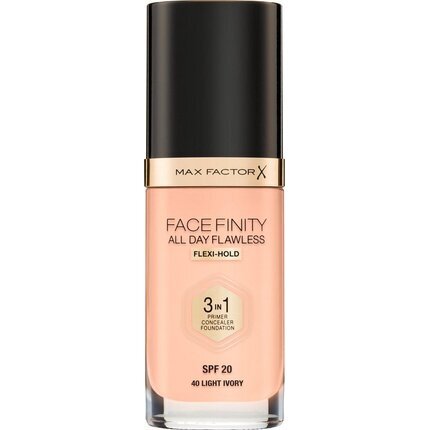 Makiažo pagrindas Max Factor Facefinity All Day Flawless 3in1, SPF20, 30 ml kaina ir informacija | Makiažo pagrindai, pudros | pigu.lt