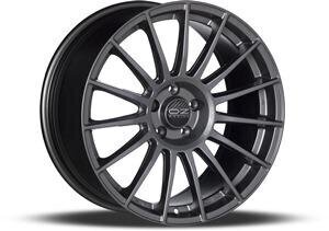 Oz Supertulm Matt Graphite Silver Lettering 8.0R18 5X112/48 75 цена и информация | Литые диски | pigu.lt