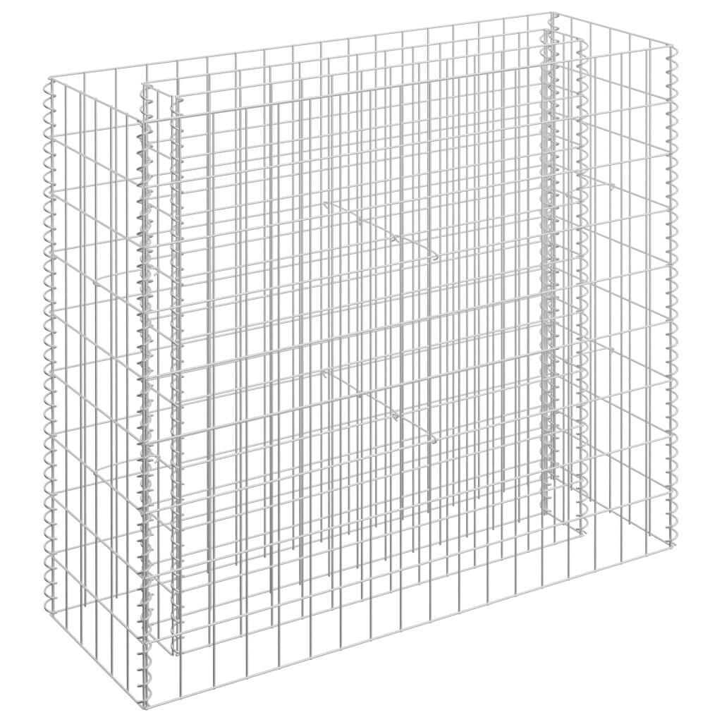 Gabiono vazonas, 90x30x90cm, galvanizuotas plienas, aukštas kaina ir informacija | Vazonėliai daiginimui ir persodinimui | pigu.lt