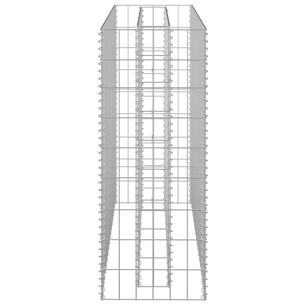 Gabiono vazonas, 90x30x90cm, galvanizuotas plienas, aukštas kaina ir informacija | Vazonėliai daiginimui ir persodinimui | pigu.lt