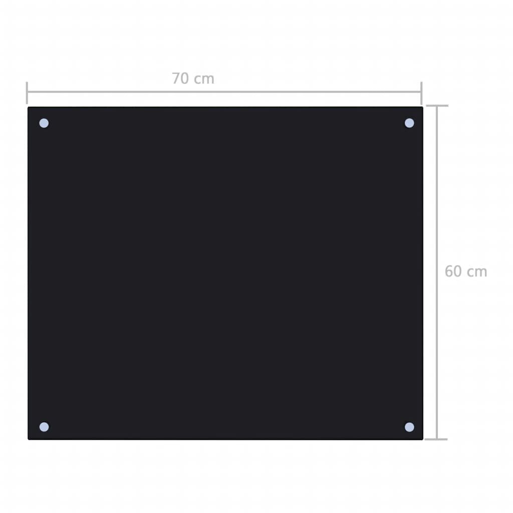 Virtuvės sienelė, 70x60 cm, juoda kaina ir informacija | Virtuvės baldų priedai | pigu.lt