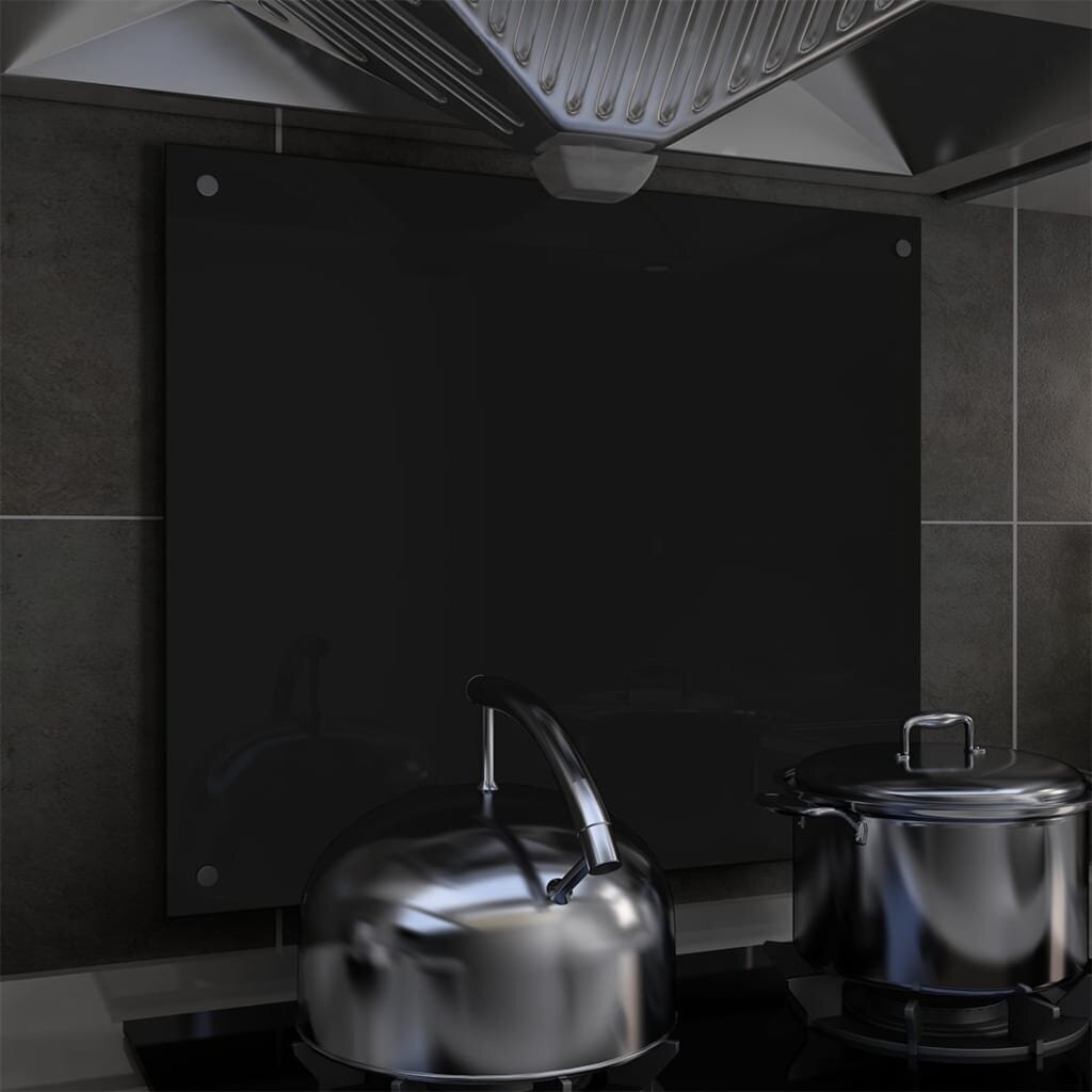 Virtuvės sienelė, 70x60 cm, juoda kaina ir informacija | Virtuvės baldų priedai | pigu.lt