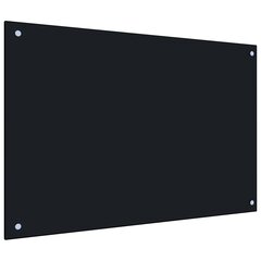 vidaXL virtuvės sienelė, 90x60 cm, juoda цена и информация | Комплектующие для кухонной мебели | pigu.lt