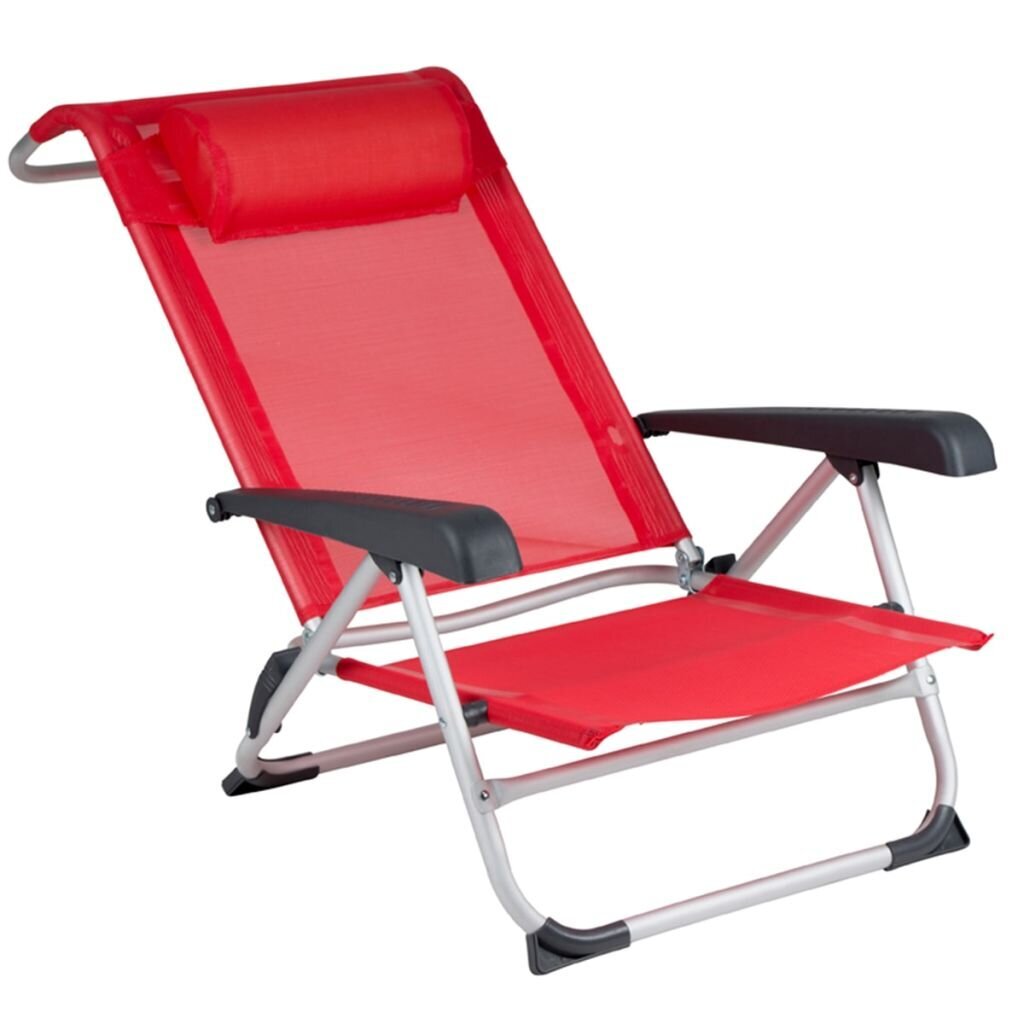 Paplūdimio kėdė Bo-Camp, raudona цена и информация | Turistiniai baldai | pigu.lt