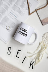 Orginalaus dizaino puodelis Girl Boss kaina ir informacija | Originalūs puodeliai | pigu.lt