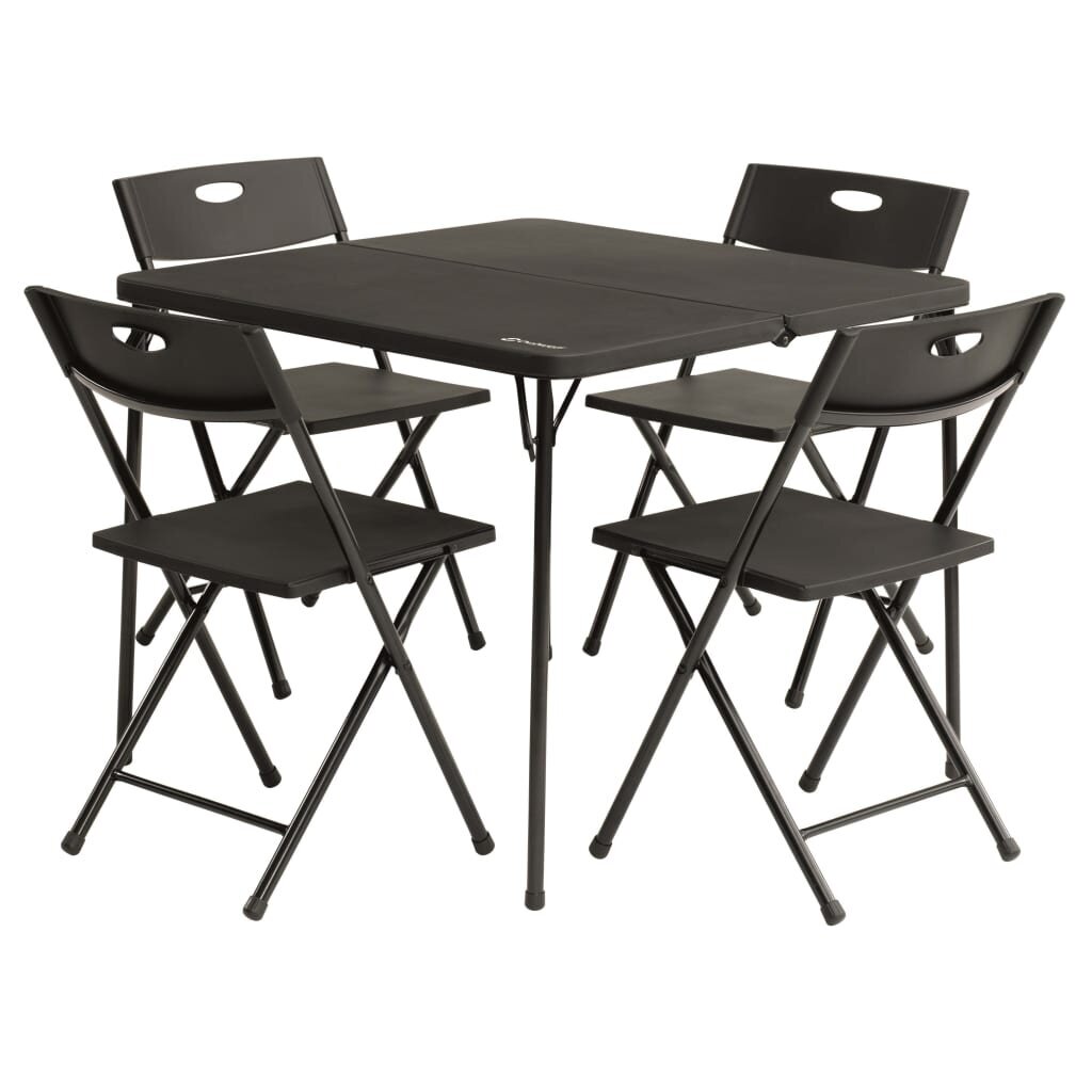 Turistinis stalo ir kėdžių rinkinys Outwell Corda, 86x86x71 cm, juodas kaina ir informacija | Turistiniai baldai | pigu.lt