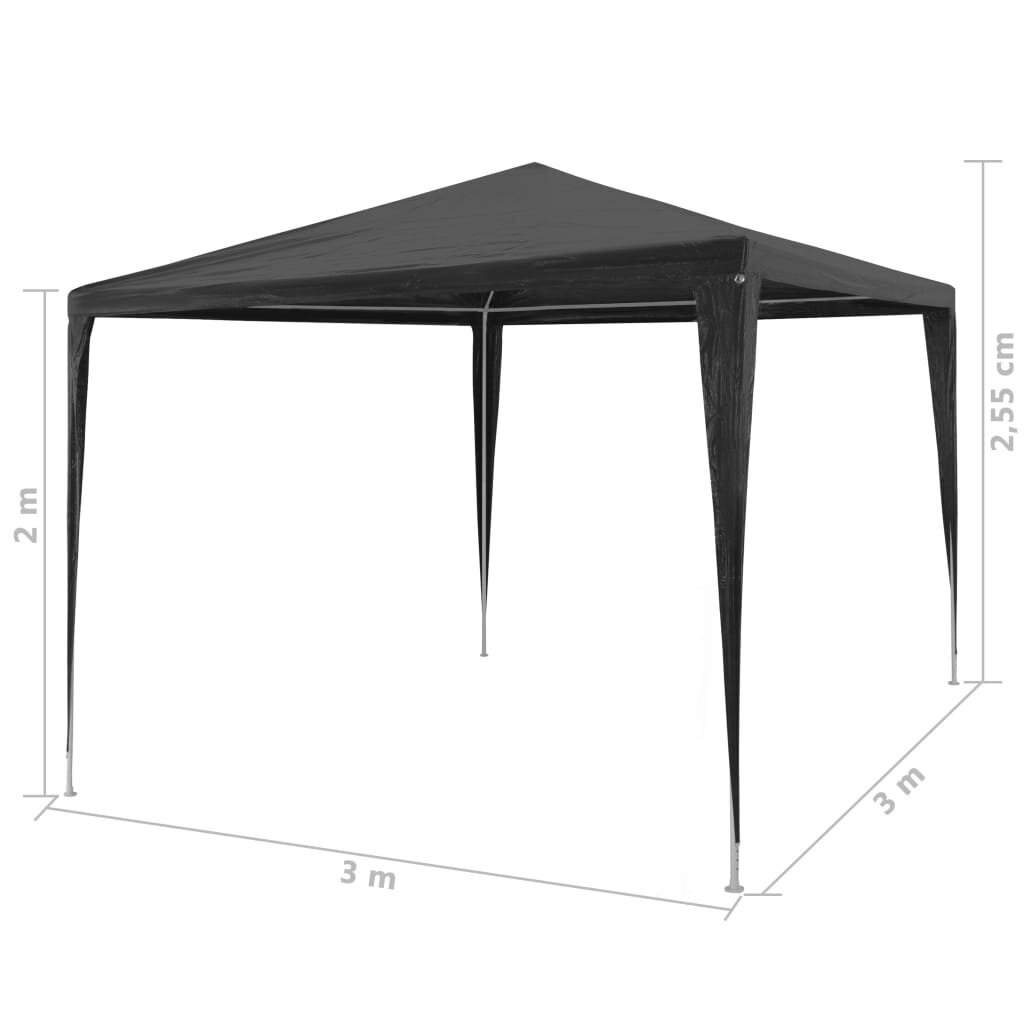 Proginė palapinė, 3x3 m цена и информация | Pavėsinės | pigu.lt