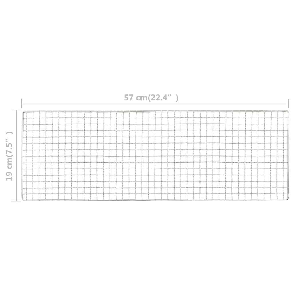 Nešiojama stovyklavietės kepsninė, 60x22,5x33 cm, pilka цена и информация | Kepsninės, griliai | pigu.lt