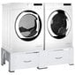 Dvigubas skalbimo mašinos ir džiovyklės pagrindas su stalčiais kaina ir informacija | Skalbinių džiovyklos ir aksesuarai | pigu.lt