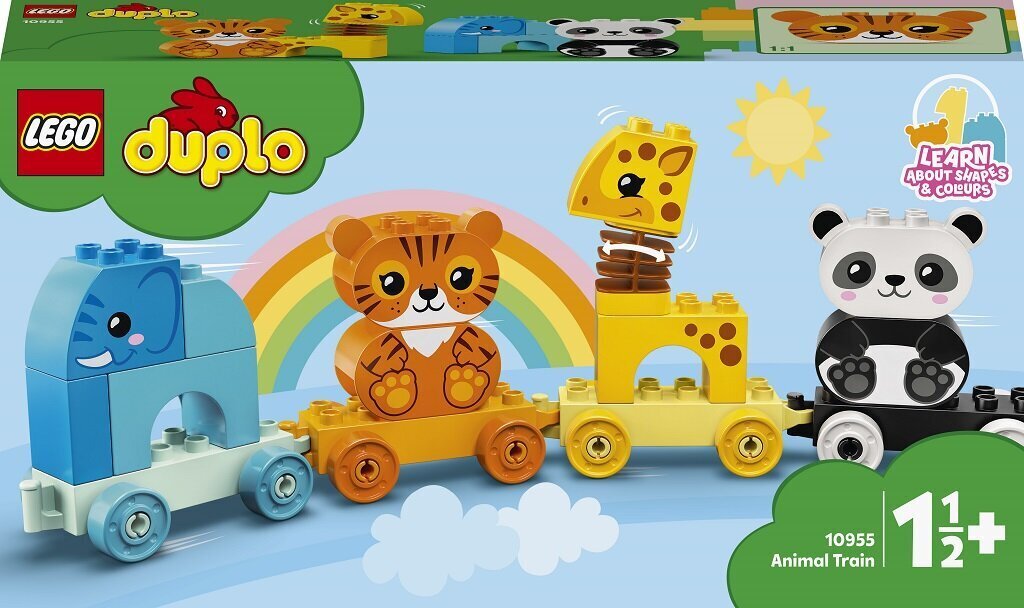 10955 LEGO® DUPLO Gyvūnų traukinys kaina ir informacija | Konstruktoriai ir kaladėlės | pigu.lt