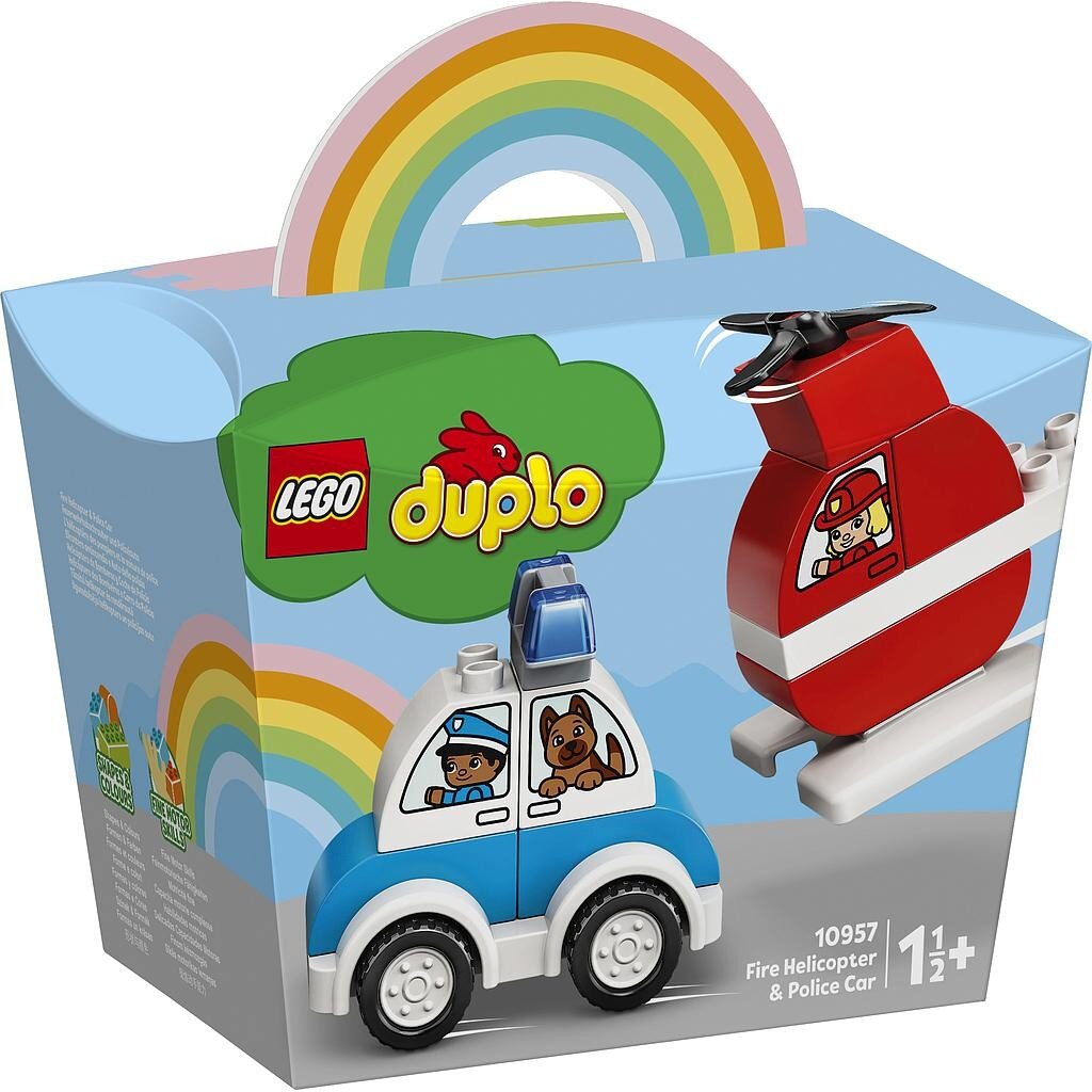 10957 LEGO® DUPLO Ugniagesių sraigtasparnis ir policijos automobilis kaina ir informacija | Konstruktoriai ir kaladėlės | pigu.lt