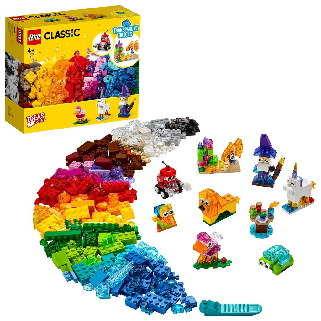 11013 LEGO® Classic Kūrybinės skaidrios kaladėlės kaina ir informacija | Konstruktoriai ir kaladėlės | pigu.lt