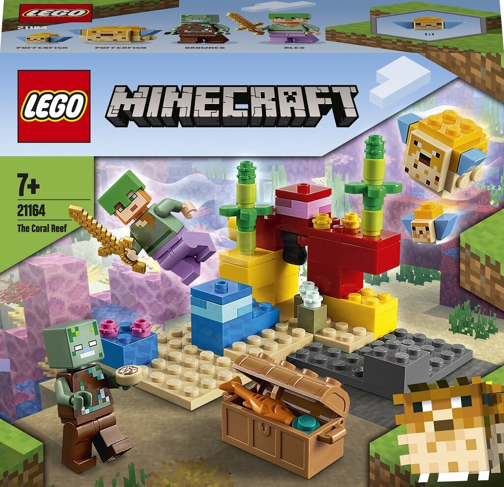 21164 LEGO® Minecraft Коралловый риф цена | pigu.lt