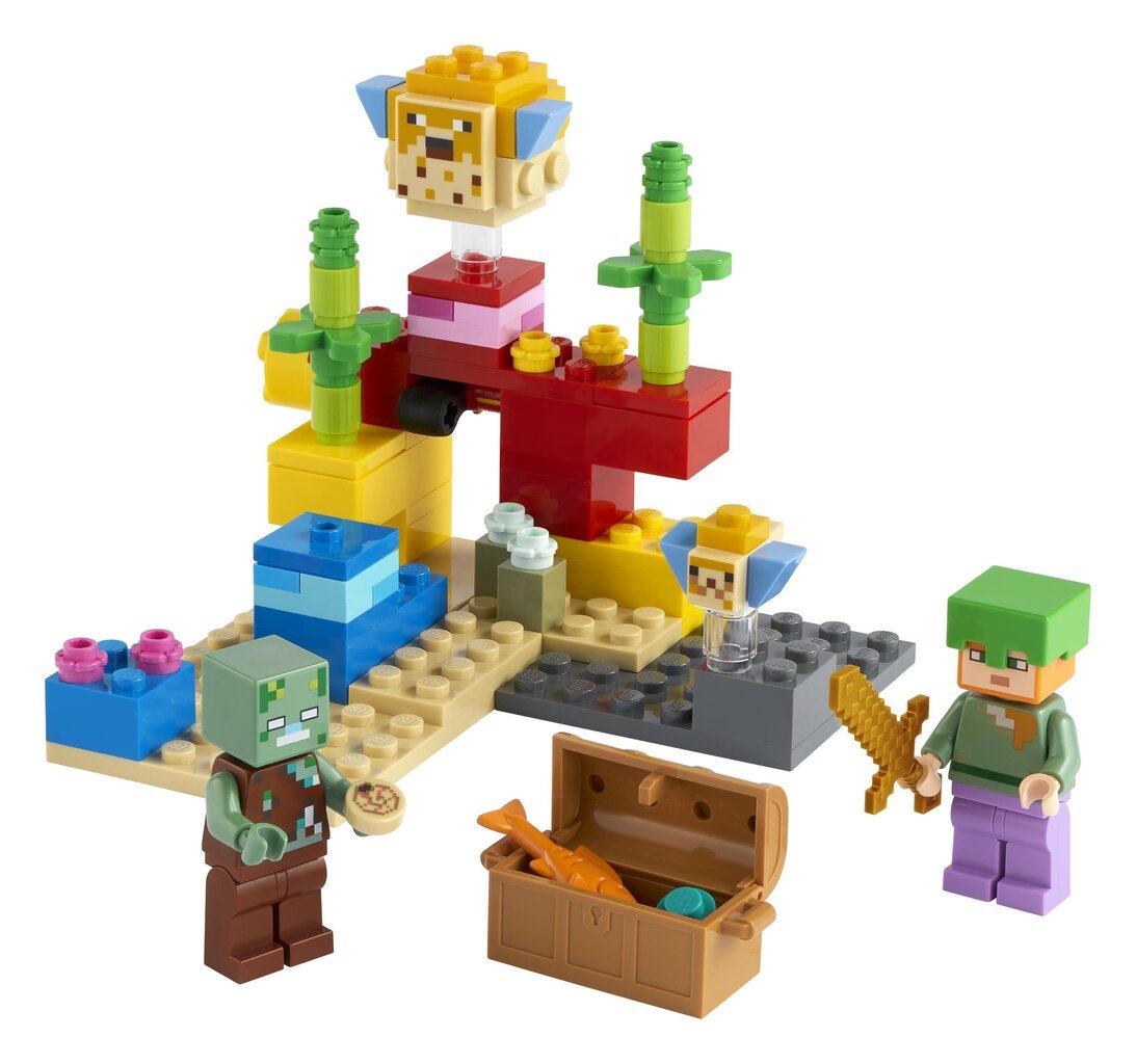 21164 LEGO® Minecraft Koralinis rifas kaina ir informacija | Konstruktoriai ir kaladėlės | pigu.lt