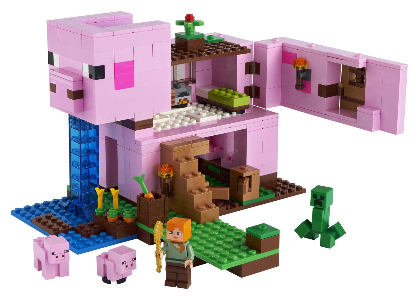 21170 LEGO® Minecraft Kiaulidė kaina ir informacija | Konstruktoriai ir kaladėlės | pigu.lt