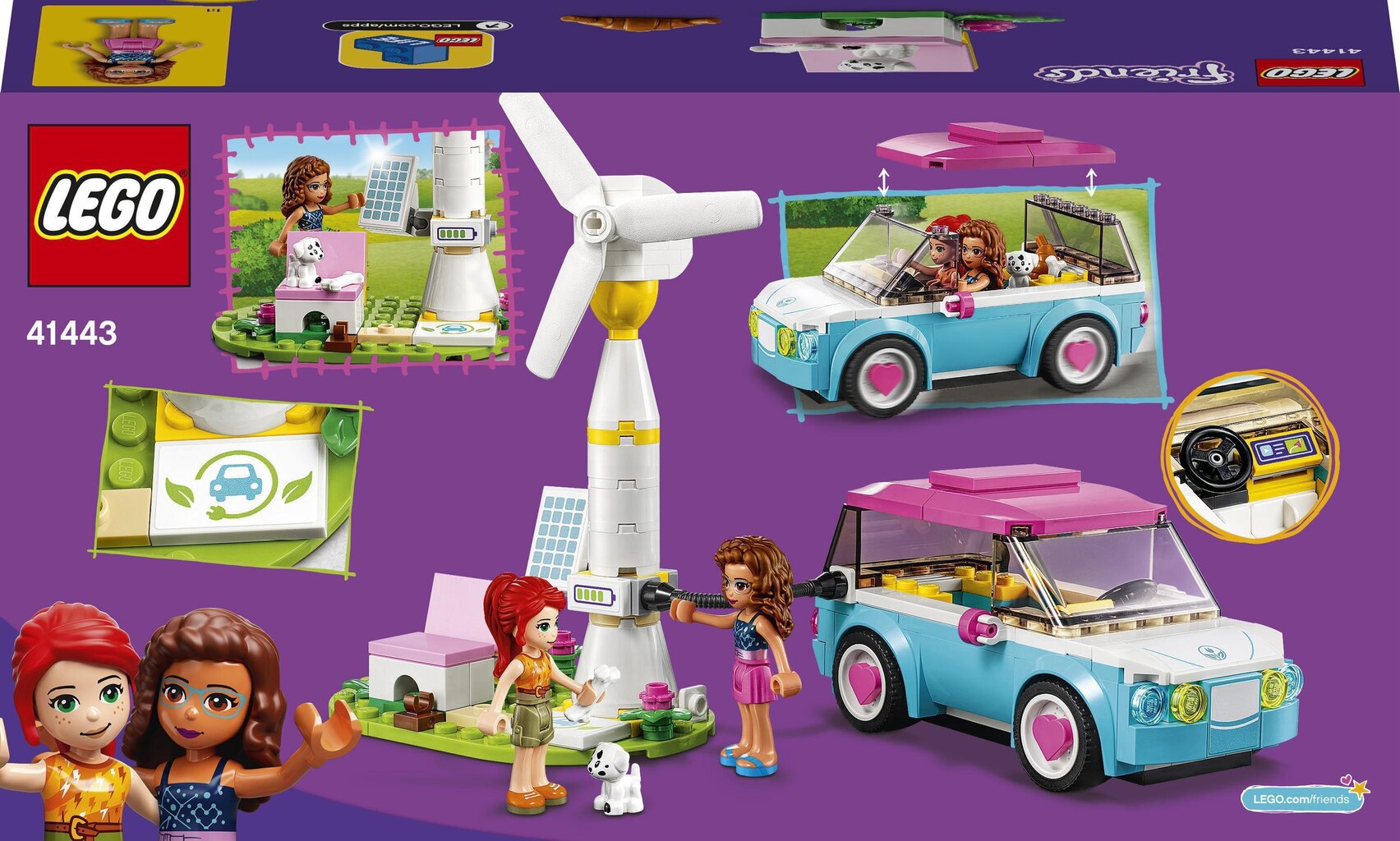 41443 LEGO® Friends Olivia elektrinis automobilis цена и информация | Konstruktoriai ir kaladėlės | pigu.lt