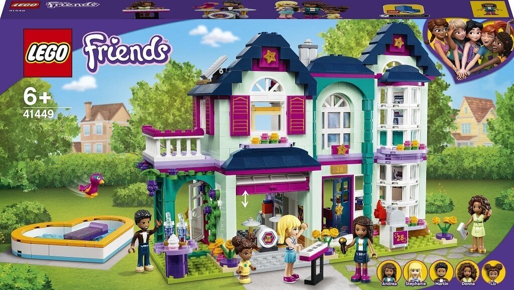 41449 LEGO® Friends Andrea šeimos namas kaina ir informacija | Konstruktoriai ir kaladėlės | pigu.lt