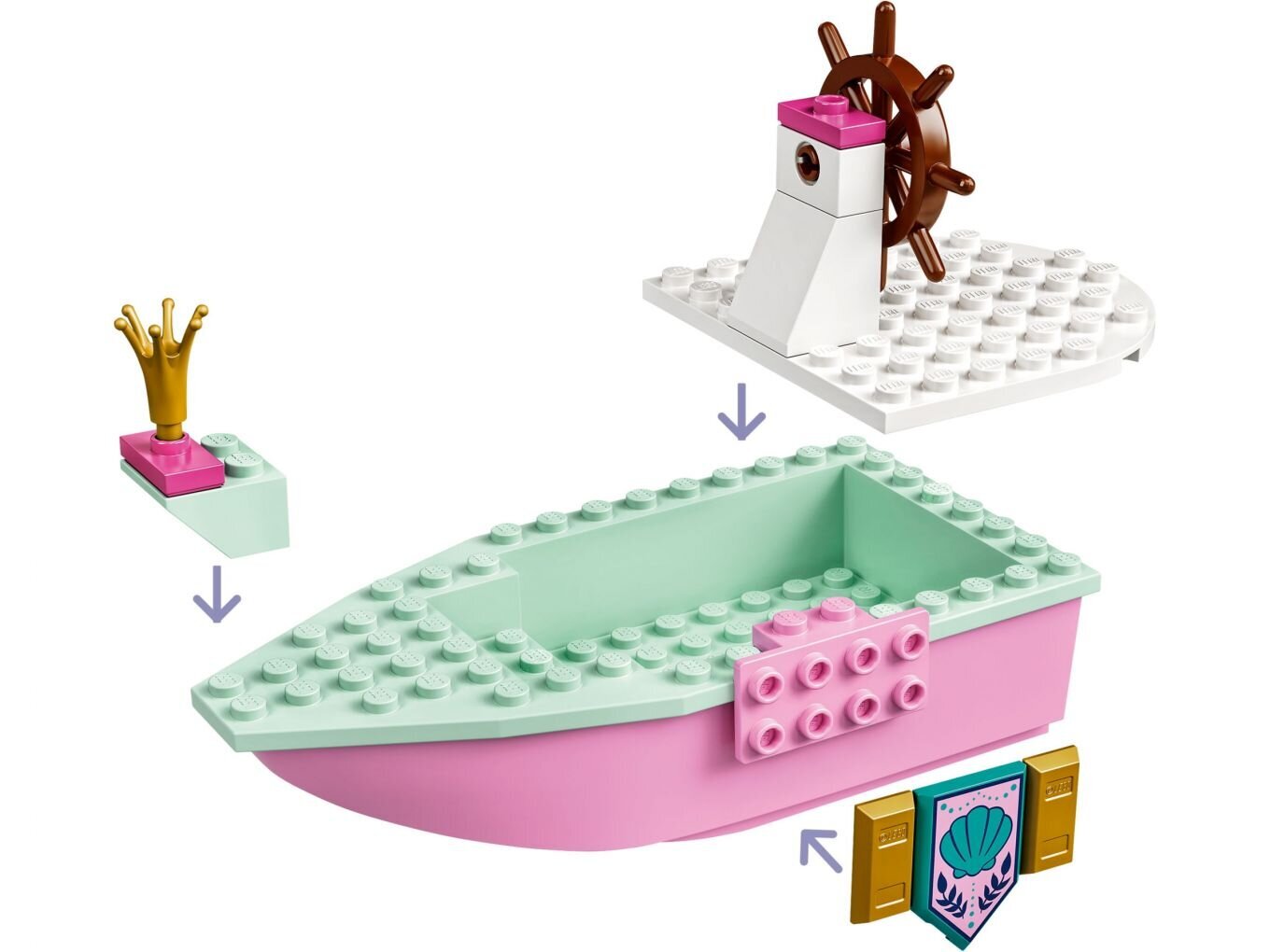 43191 LEGO® | Disney Princess Šventinis Undinėlės laivas kaina ir informacija | Konstruktoriai ir kaladėlės | pigu.lt