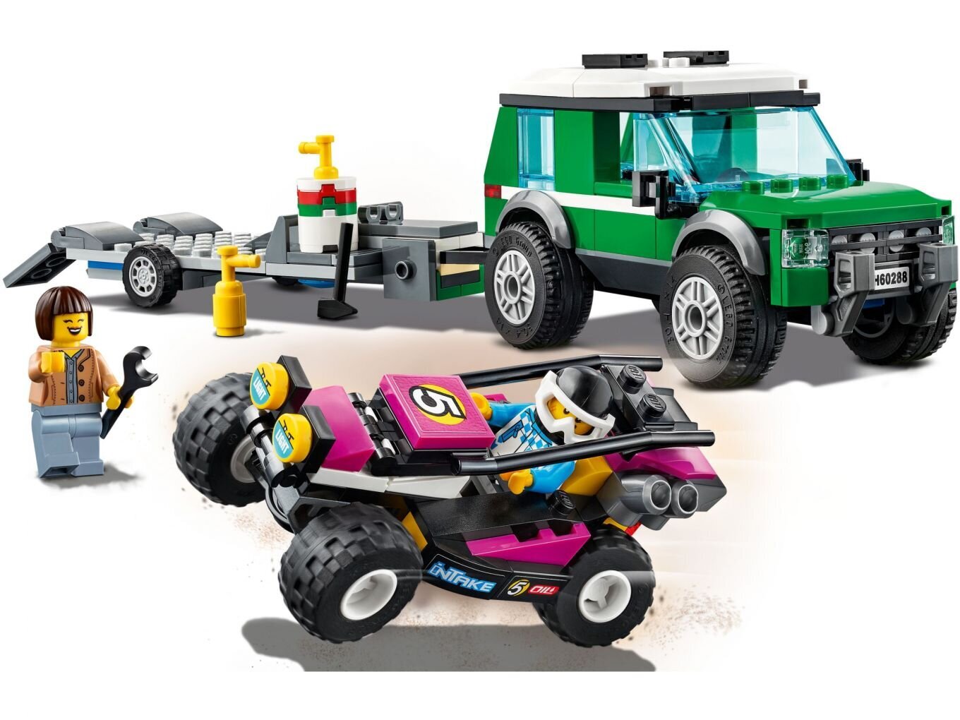 60288 LEGO® City Lenktyninio bagio transporteris kaina ir informacija | Konstruktoriai ir kaladėlės | pigu.lt