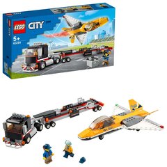 60289 LEGO® City Great Vehicles Платформа для транспортировки реактивного самолета на авиационном празднике цена и информация | Конструкторы и кубики | pigu.lt