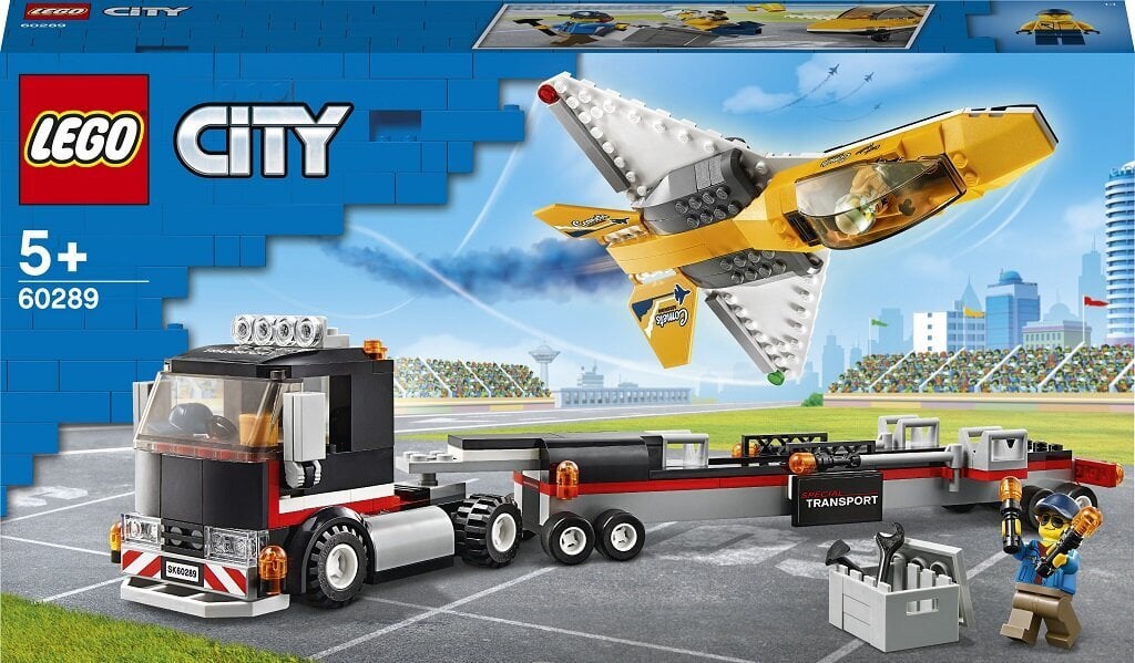 60289 LEGO® City Aviacijos šventės reaktyvinio lėktuvo transporteris kaina ir informacija | Konstruktoriai ir kaladėlės | pigu.lt
