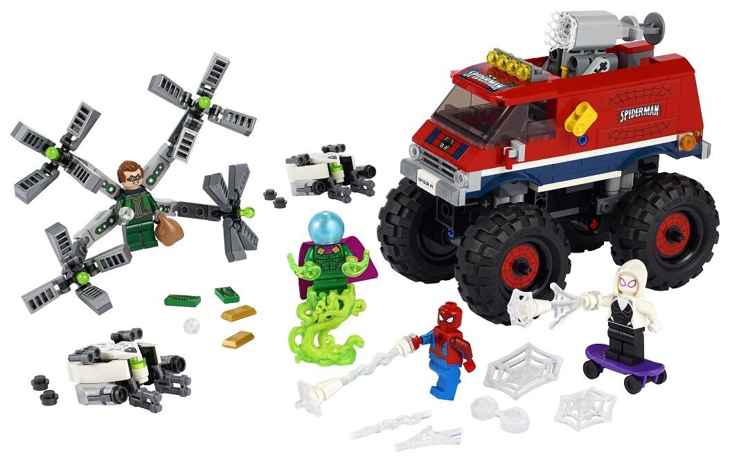 76174 LEGO® Super Heroes Žmogaus voro sunkvežimis monstras prieš Mysterio kaina ir informacija | Konstruktoriai ir kaladėlės | pigu.lt