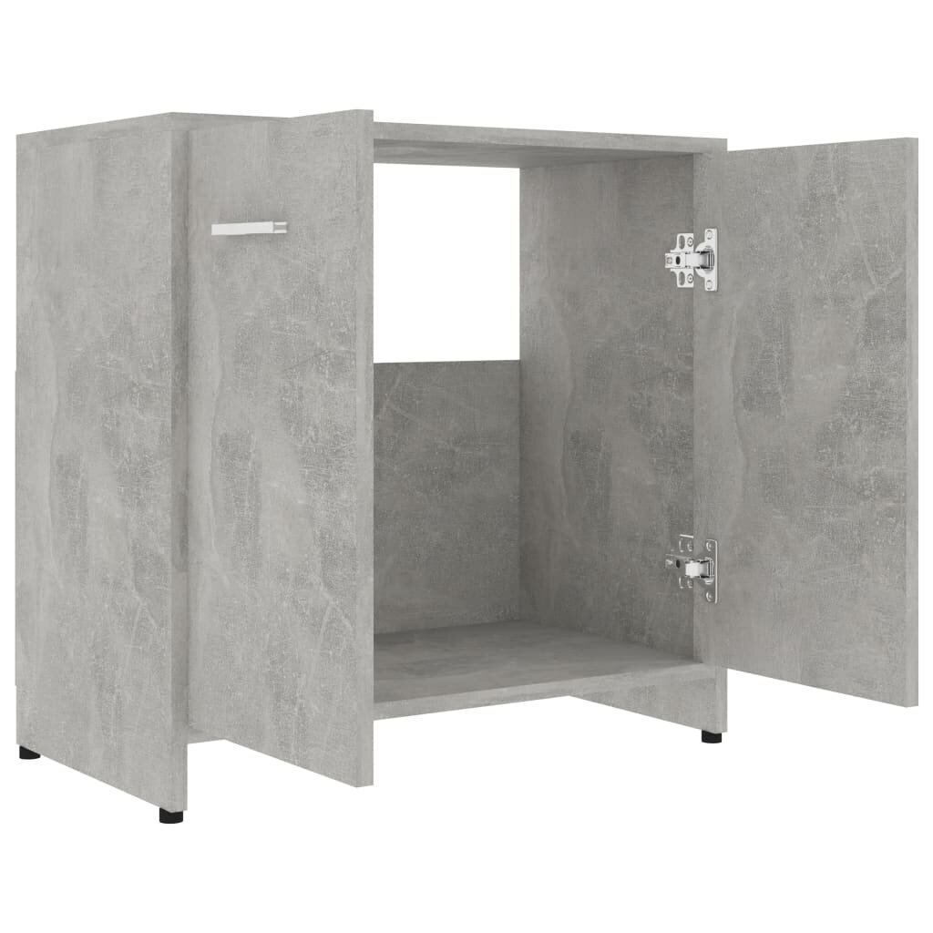 Vonios kambario spintelė, 60x33x61 cm, pilka kaina ir informacija | Vonios spintelės | pigu.lt