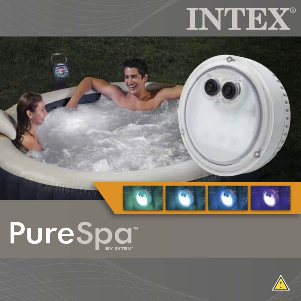 Įvairiaspalvis LED šviestuvas burbulinei voniai Intex 28503 kaina ir informacija | Baseinų priedai | pigu.lt