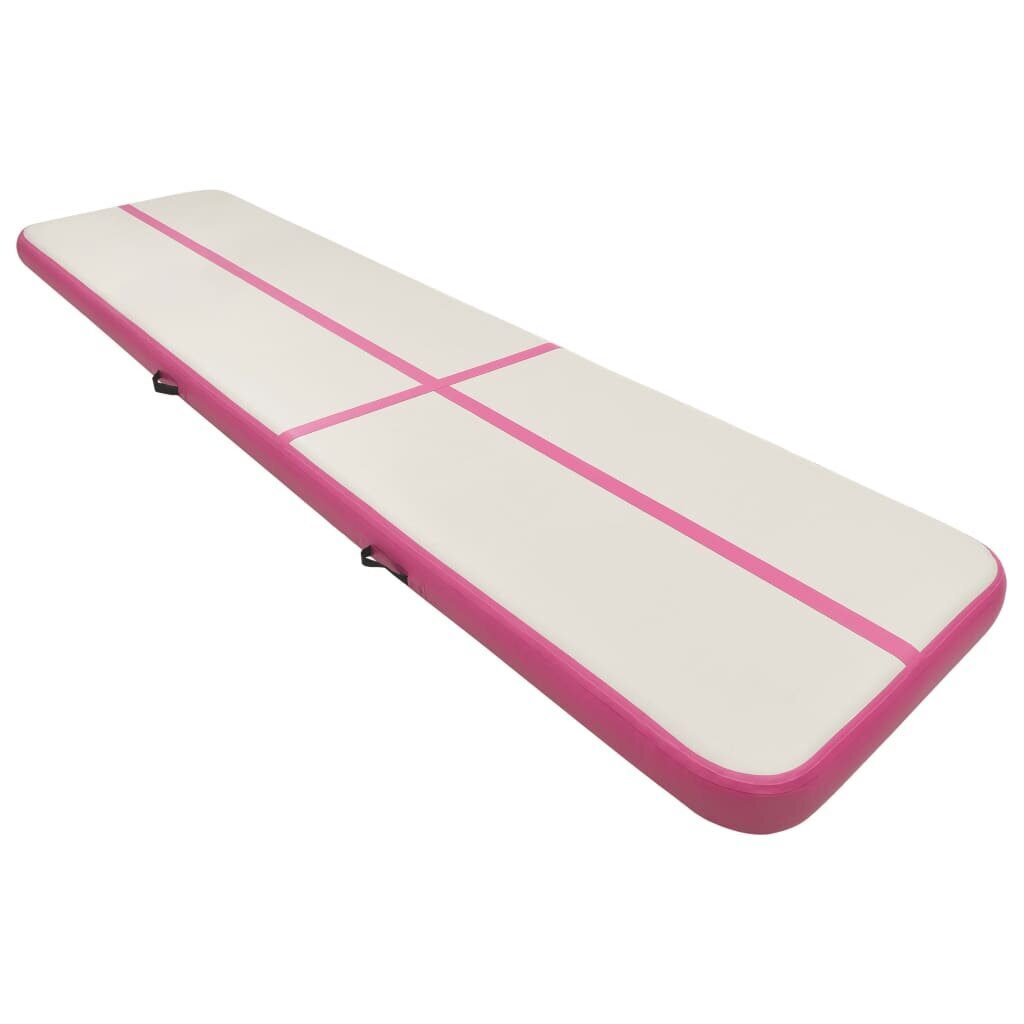 Pripučiamas gimnastikos kilimėlis VidaXL, 700x100x15 cm, rožinis kaina ir informacija | Kilimėliai sportui | pigu.lt