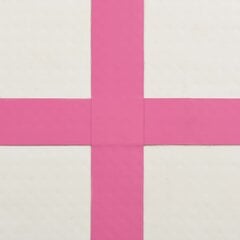 Pripučiamas gimnastikos kilimėlis VidaXL, 800x100x15 cm, rožinis kaina ir informacija | Kilimėliai sportui | pigu.lt