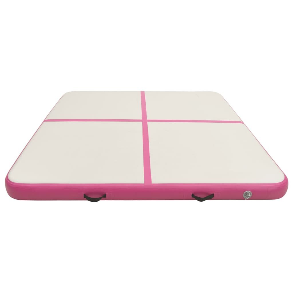 Pripučiamas gimnastikos kilimėlis VidaXL, 200x200x20 cm, rožinis цена и информация | Kilimėliai sportui | pigu.lt