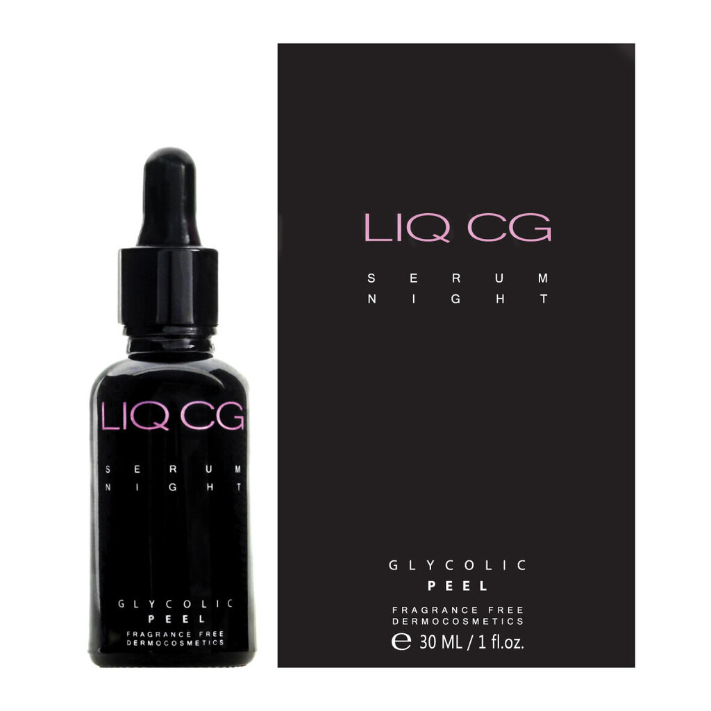 Naktinis veido serumas Liqpharm, LIQ CG Serum Night 7% Glycolic Peel, 30 ml цена и информация | Veido aliejai, serumai | pigu.lt