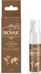 Plaukų aliejus Biovax Elixir Bamboo Argan Macadamia Coconut, 15ml kaina ir informacija | Priemonės plaukų stiprinimui | pigu.lt